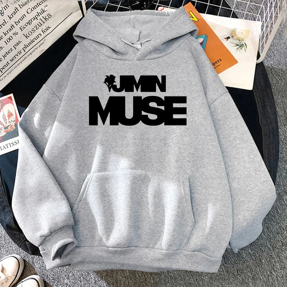 Jimin Muse Hoodie Fashion Women Harajuku Aesthetic Streetwear Casual Hoodies Unisex Autumn Vintage Pullovers Sweatshirts