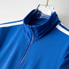 Mens Casual Striped Contrast Sports Suit Mens Two-Piece Cardigan Zipper Sportswear Spring And Autumn Mens Sportswear Sports Suit