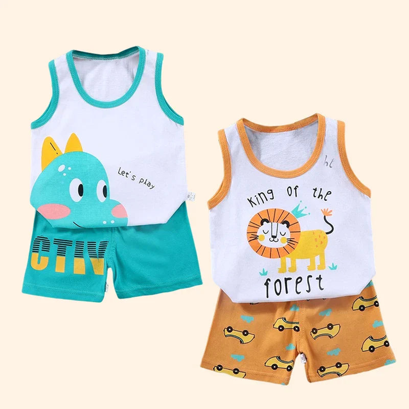 Children Clothing Vest Suit Sets