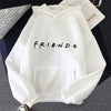 Spring Autumn Men Letter Printing Hoodie Fashion Friends Clothing Casual Hooded Tops Oversized Streetwear Male Solid Color