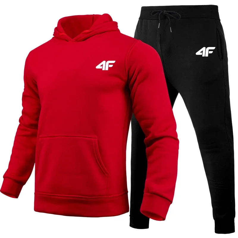 Men's Tracksuit Sports Outdoors Hot Sales Men Two Piece Set Daily Comfortable Hooded Sportswear Man Fashion Suits Jogging Simple