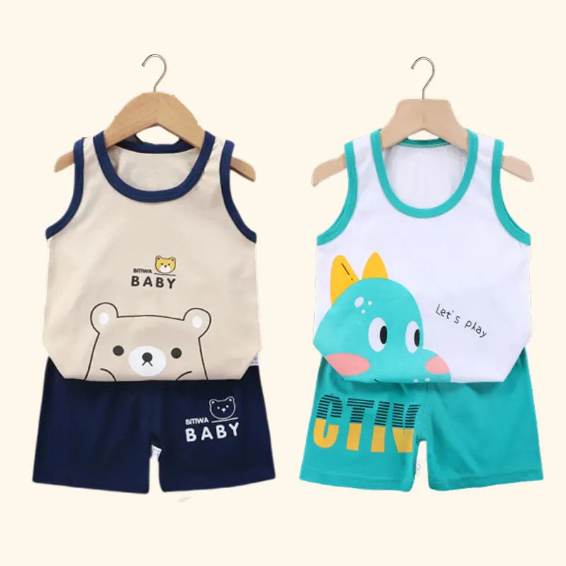 Children Clothing Vest Suit Sets