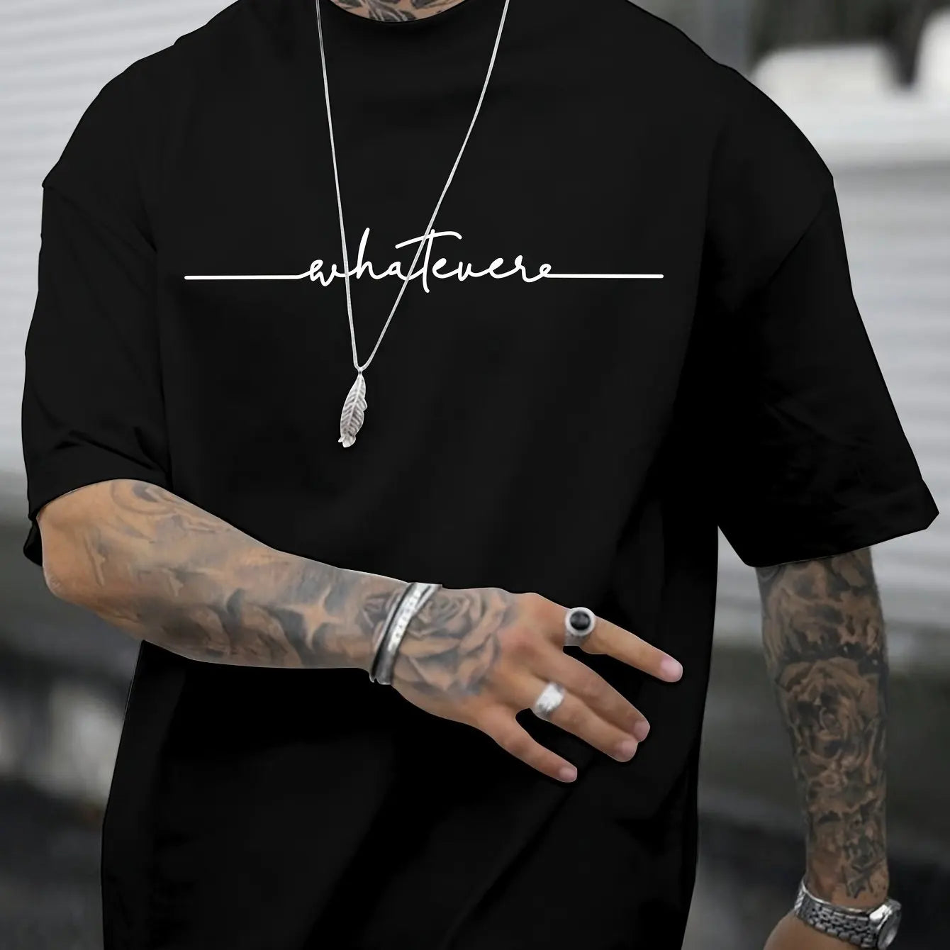 Summer men's 100% pure   sports and casual loose fit plus size letter printed comfortable round neck short sleeved T-shirt