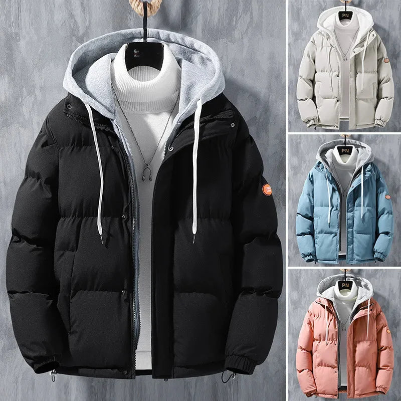 Winter Loose-fit Thickened Warm Cotton Coat Hood