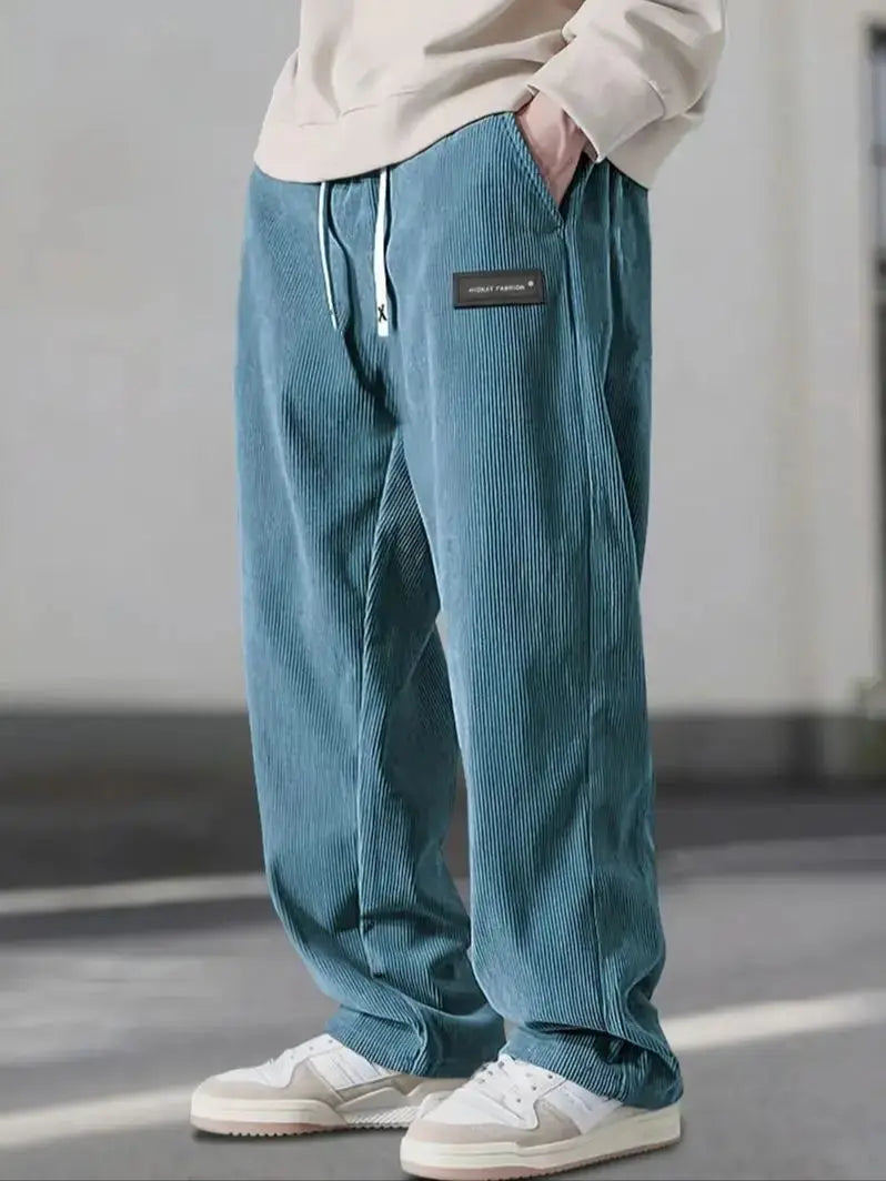 Premium Quality Stylish Men Casual Pants Corduroy Trousers for Everyday Casual Wear Comfortable Durable Fit