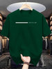 Men's summer 100 cotton fashionable casual loose plus size dream letter printed sports round neck short sleeved T-shirt top