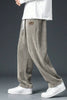 new style Men's corduroy loose European size hanging multi-functional casual straight leg pants, suitable for daily travel