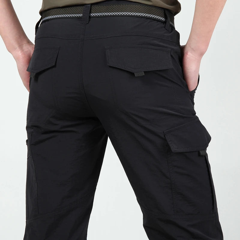 Men's Summer Tactical Cargo Pants Lightweight Casual Waterproof Trousers Casual Pants Wear-resisting Multi-pocket Outdoor Hiking