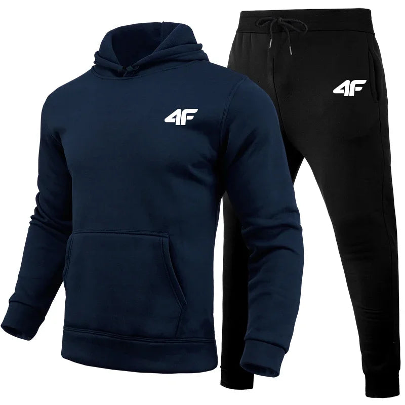 Men's Tracksuit Sports Outdoors Hot Sales Men Two Piece Set Daily Comfortable Hooded Sportswear Man Fashion Suits Jogging Simple