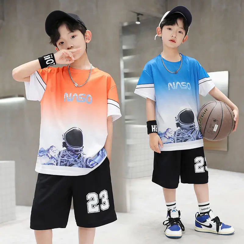 Boys Summer Quick-dry Basketball Jersey Sports suit