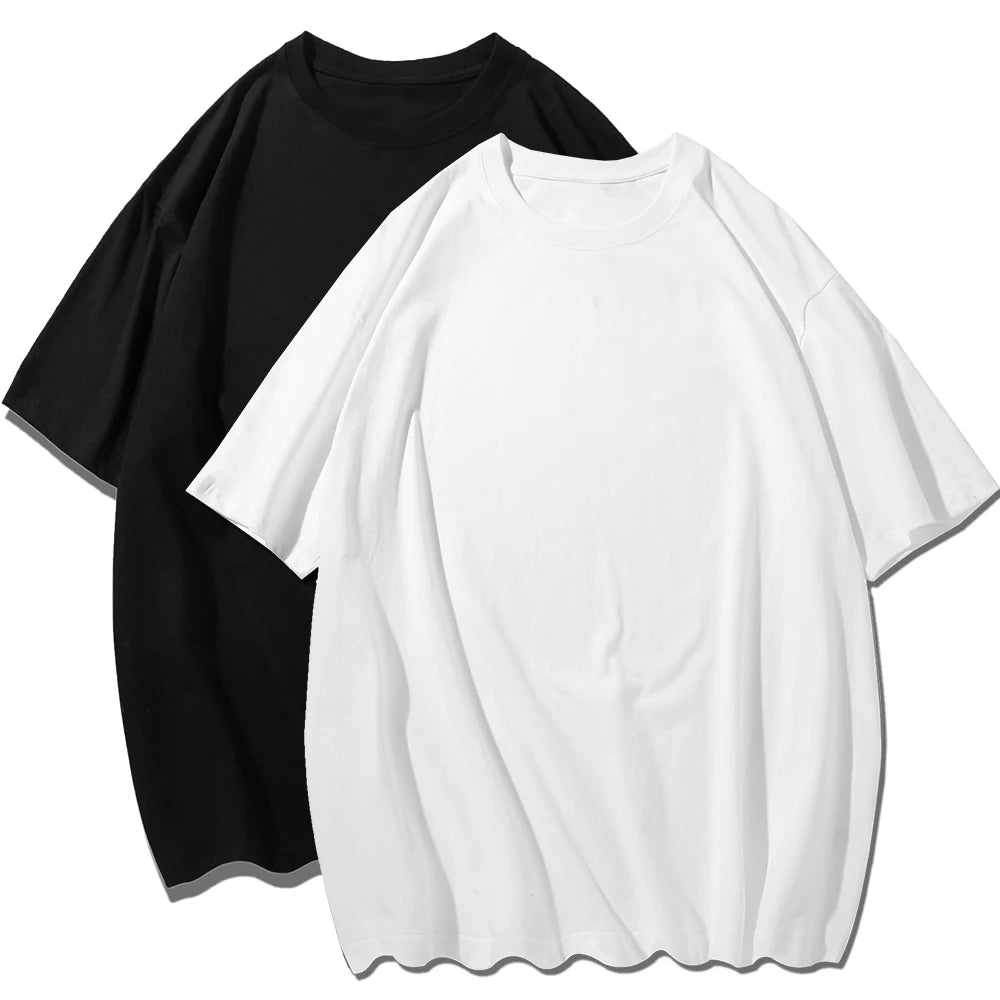 Black White Cotton Blank Men Clothing