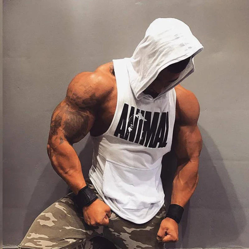 Man Sleeveless Sweatshirt Gym Clothing