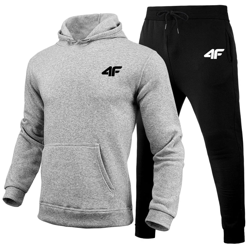 Men's Tracksuit Sports Outdoors Hot Sales Men Two Piece Set Daily Comfortable Hooded Sportswear Man Fashion Suits Jogging Simple