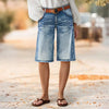 Jean Shorts For Women Distressed Bleached Denim Shorts Denim Shorts Women Distressed Shorts Commuter Style Womens Summer Shorts