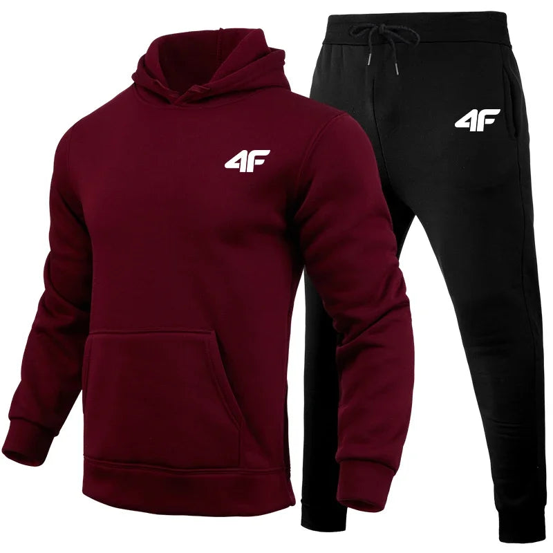 Men's Tracksuit Sports Outdoors Hot Sales Men Two Piece Set Daily Comfortable Hooded Sportswear Man Fashion Suits Jogging Simple