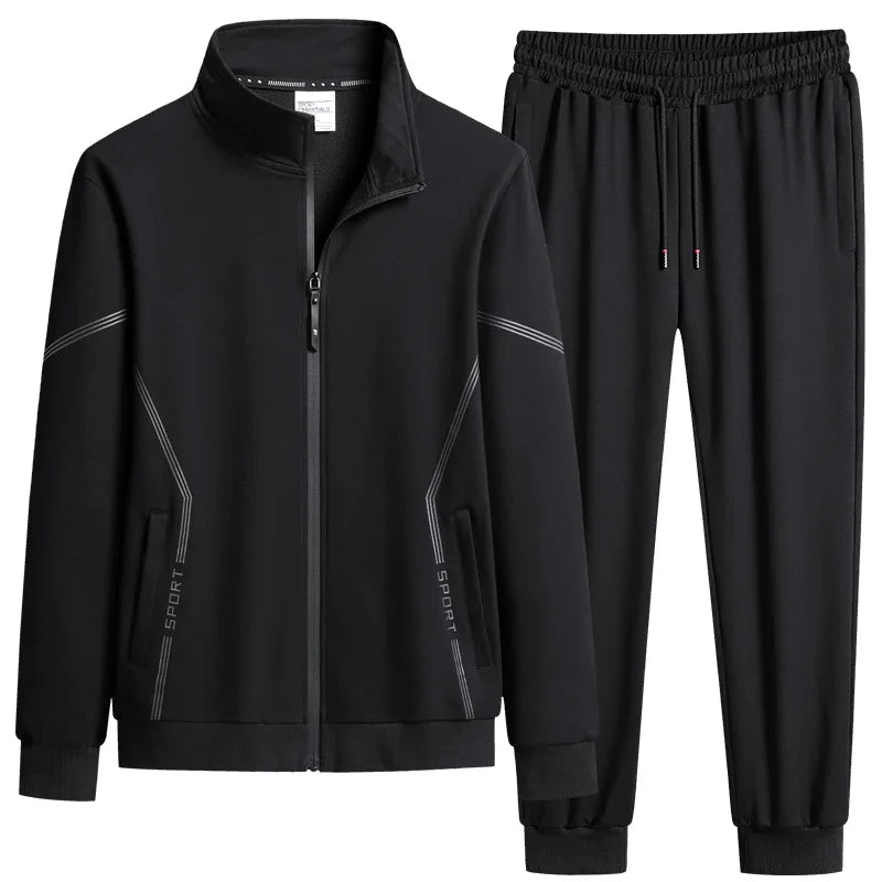 Men's Tracksuit Suit New Arrive Tracksuit Mens Casual Solid Solor Sweatpant Set Unisex Jogging Suit MEN Plus Size 6XL 7XL 8XL
