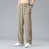 Ice Silk Wide Leg Pants Men's Summer Drapey Straight Leg Casual Sports Leisure able S Loose Fit Long Trousers