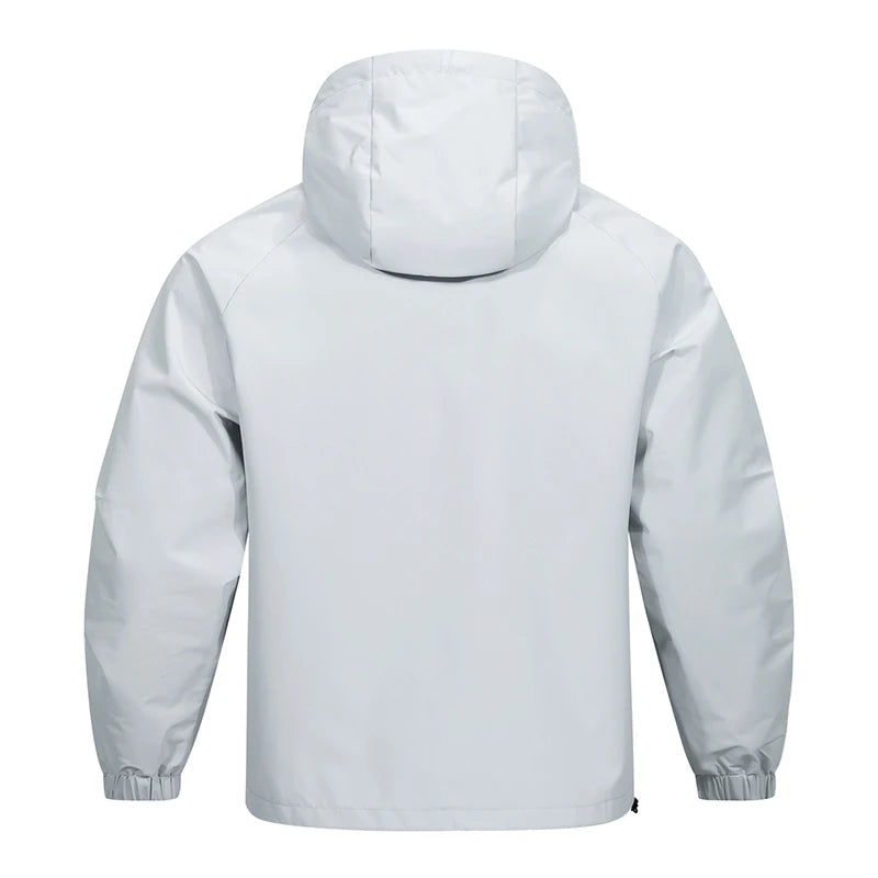 Men's hooded jacket - Spring and Autumn hoodie - American street trend pullover. Sports Outdoor Half Collar Windbreaker&