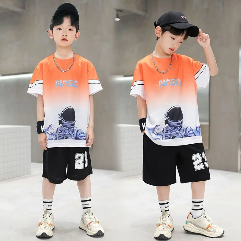 Boys Summer Quick-dry Basketball Jersey Sports suit