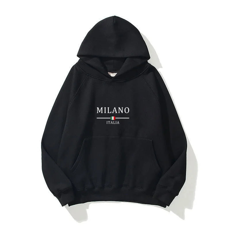Men's hooded sweatshirt, long-sleeved top, pocket printed hooded sweatshirt, casual streetwear, pullover, men's sweatshirt