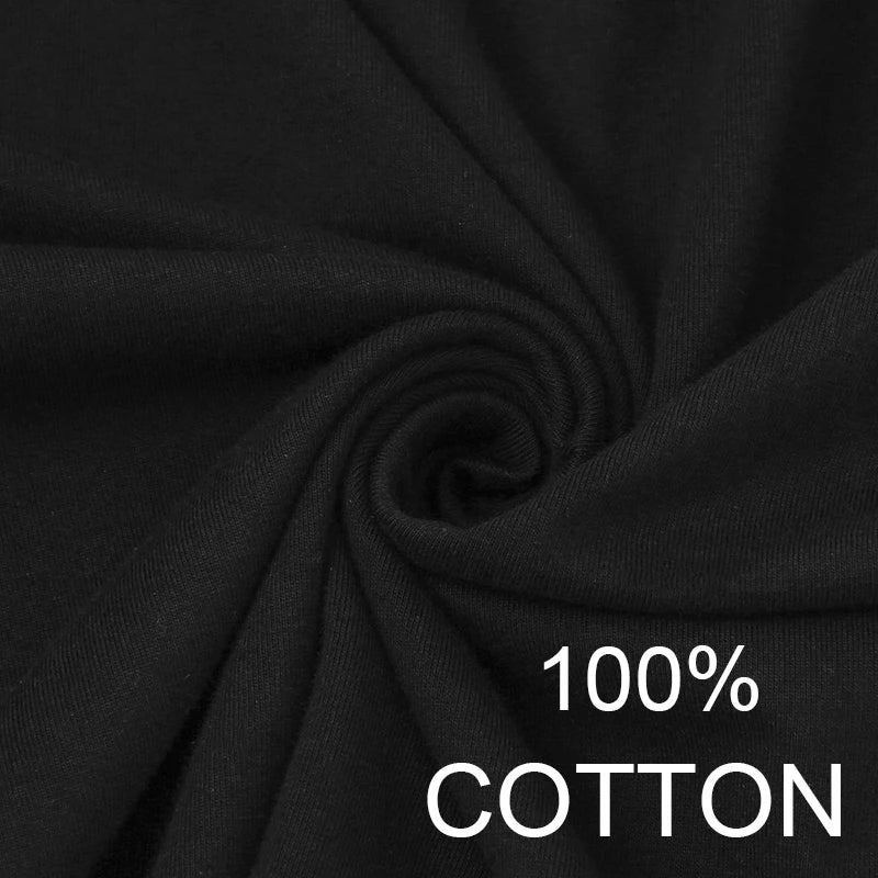 Black White Cotton Blank Men Clothing