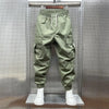 Summer Thin Outdoor Elastic Waist 2022 Overalls Cargo Men's Fashion Relaxed Casual Leg Track Autumn Youth Khaki Harem Pants