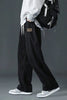 new style Men's corduroy loose European size hanging multi-functional casual straight leg pants, suitable for daily travel
