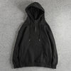 Heavy pile and thick hooded half open collar casual hoodie men three-dimensional cut autumn winter jumper