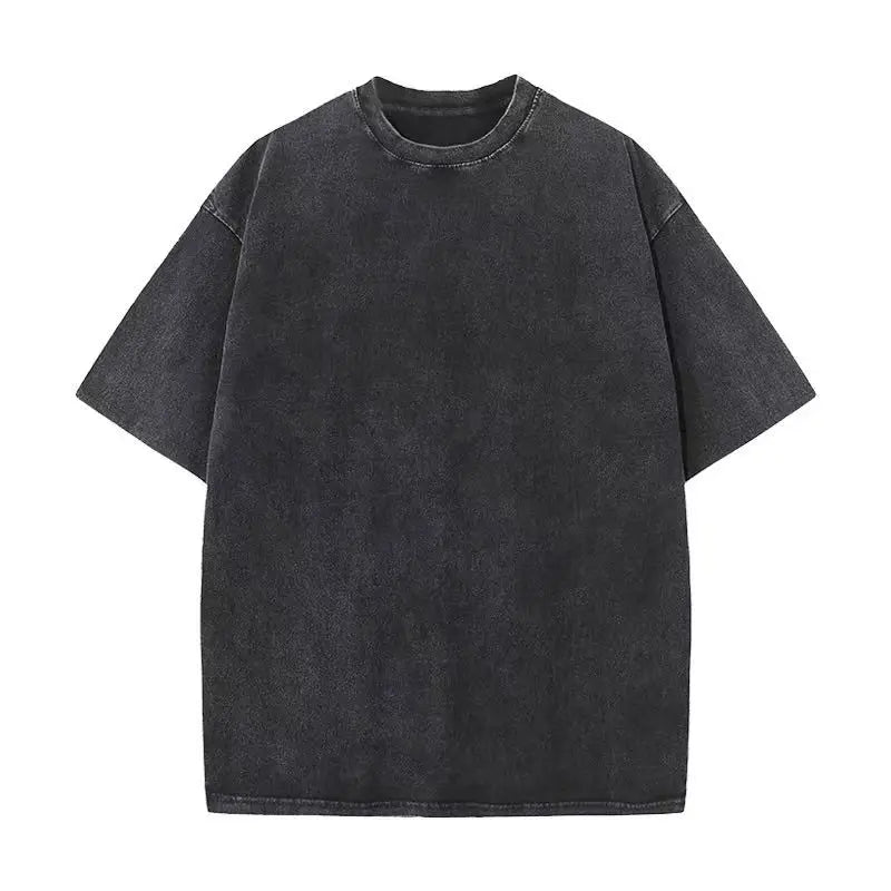 Earth Color Batik Old Retro T-shirt Washed Short Sleeves