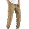 Streetwear 2024 Spring Casual Cargo Pants Mens Elastic Waist Solid Trousers Male Multi-Pocket Baggy Joggers Sweatpants штаны