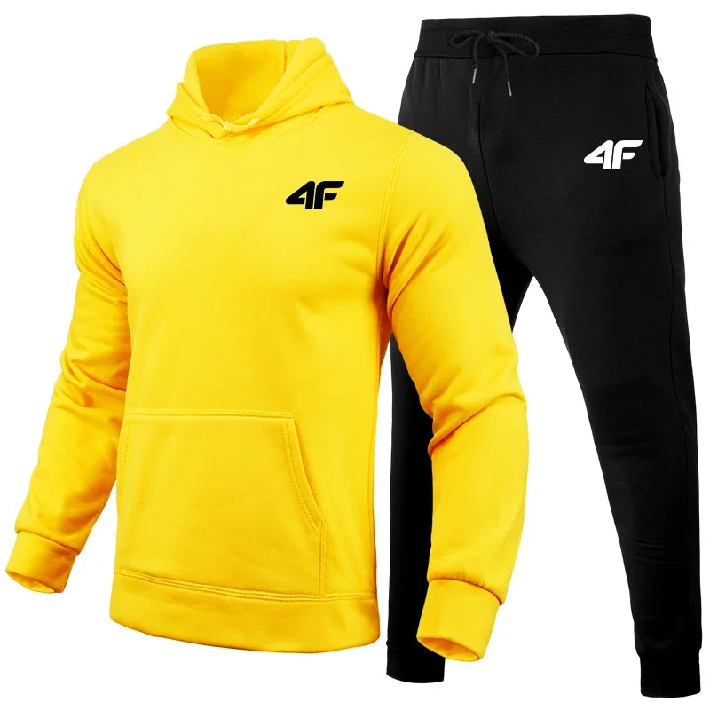 Men's Tracksuit Sports Outdoors Hot Sales Men Two Piece Set Daily Comfortable Hooded Sportswear Man Fashion Suits Jogging Simple