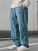 2025 Autumn Winter Men's Casual Pants Striped Corduroy Loose Fashion Cargo Straight Pants Fitness Sports Hip Hop Pants