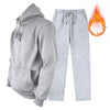 Tracksuit for Men 2 Pieces Fleece Hooded Outfit casual Sweatsuit Set Jogger Suit Outdoor Sportswear