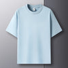 100% Pure Cotton Summer High-end Brand Men's Short Sleeve Round Neck Fashionable Style Half Sleeved Top Breathable T-shirt