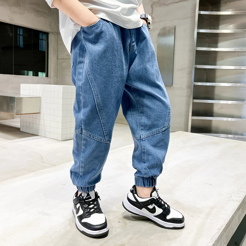 Big boy jeans, children's clothing, casual fashion, cool children's pants, boys' pants, boys' Baggy summer clothing, teenagers