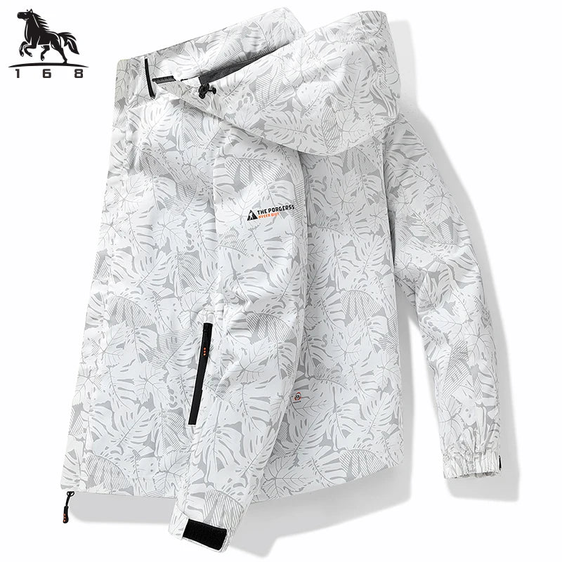 Jacket Mens Spring autumn New men jacket letter hooded Jackets casual coat
