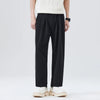 Spring Summer Casual Pant Men Elastic Waist Loose Casual Wide Leg Ankle-length Suit Pant Man Vintage Baggy Pants Trousers