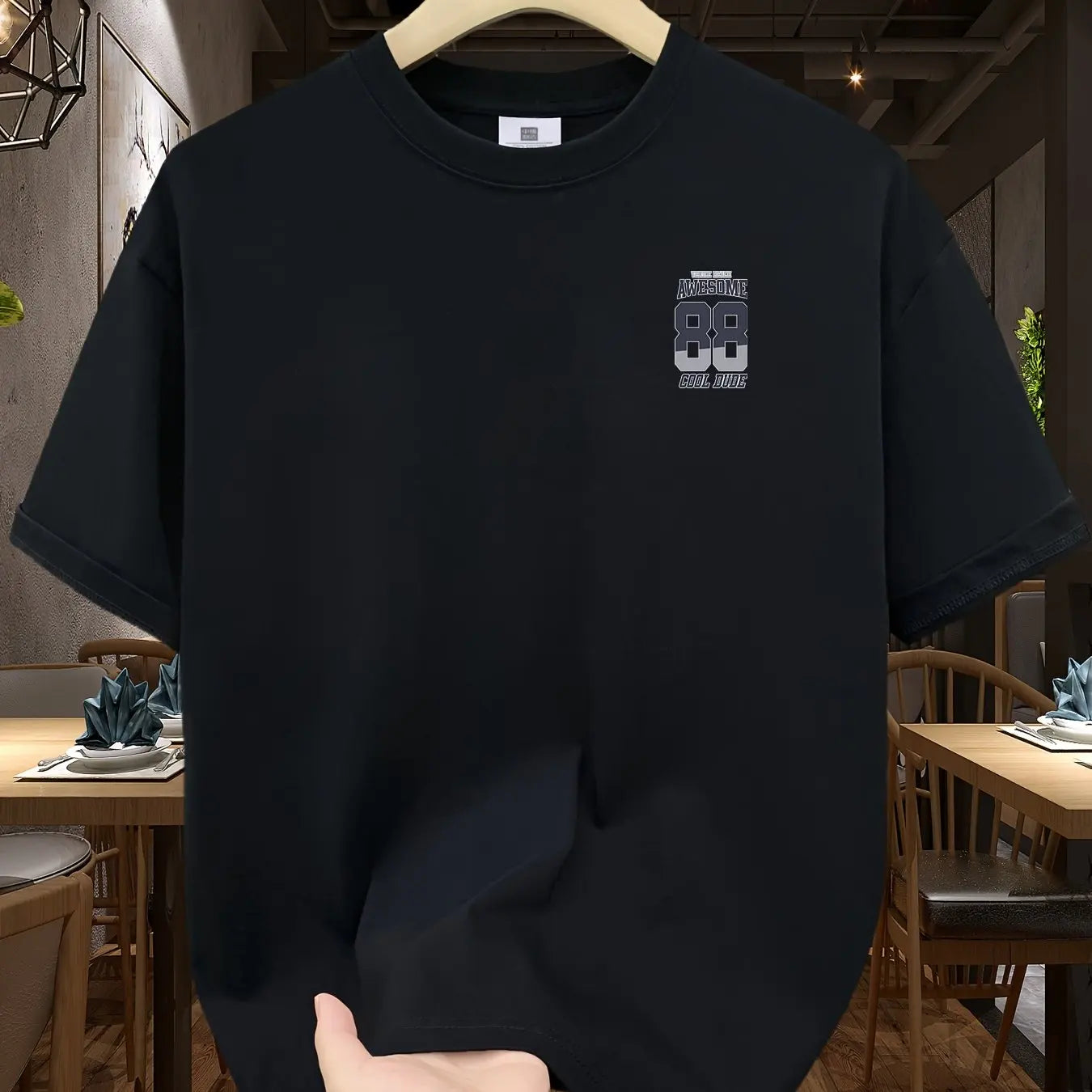 Men's summer 100 cotton fashionable casual loose solid color multi-color optional sports round neck short sleeved T-shirt top