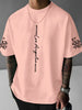 The 2025 summer new men's T-shirt is a casual fashionable and creative line letter print round-neck T-shirt with polyester men