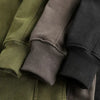 Heavy pile and thick hooded half open collar casual hoodie men three-dimensional cut autumn winter jumper