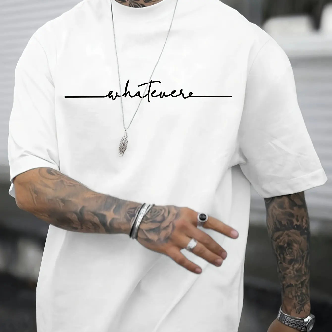 Summer men's 100% pure   sports and casual loose fit plus size letter printed comfortable round neck short sleeved T-shirt