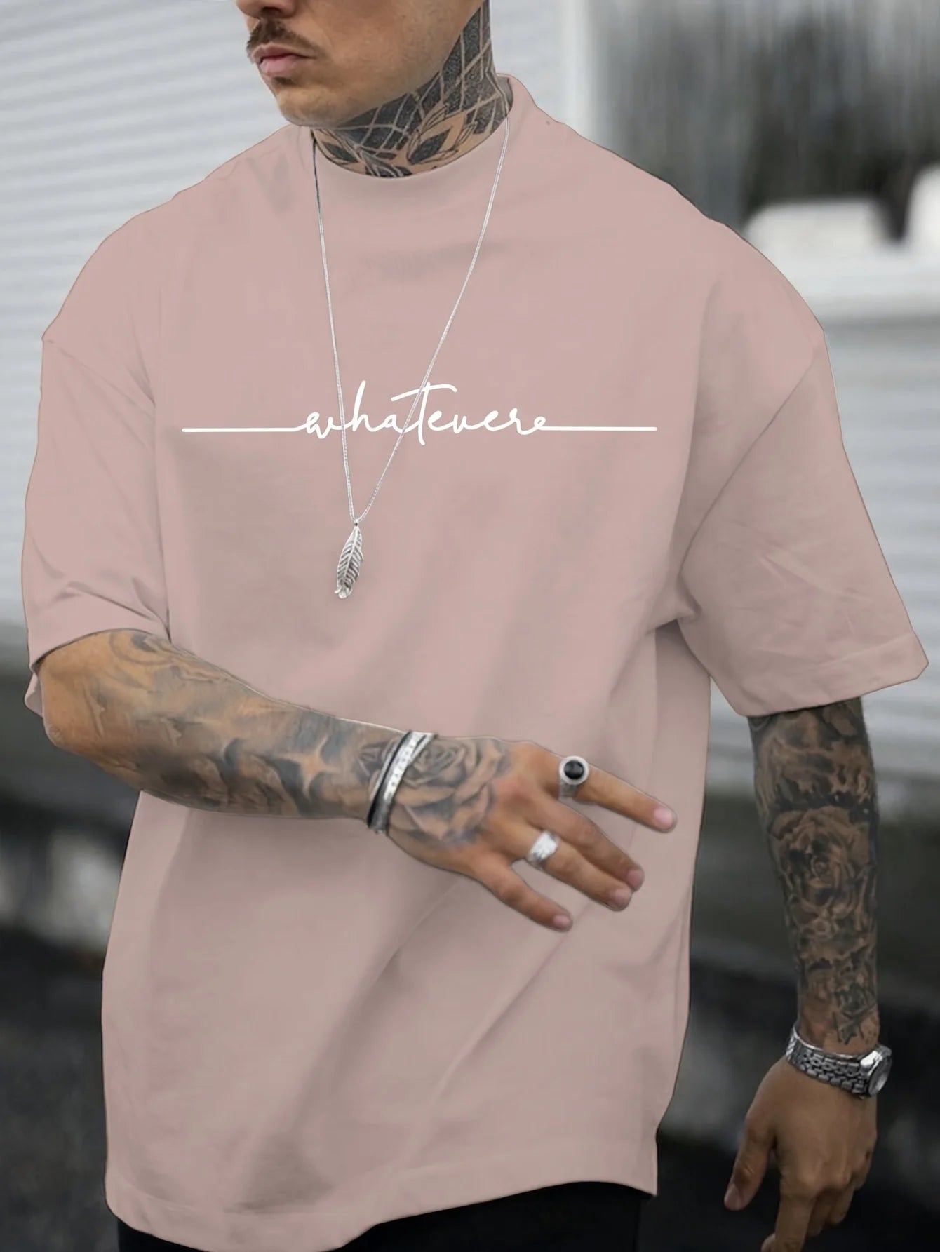 Summer men's 100% pure   sports and casual loose fit plus size letter printed comfortable round neck short sleeved T-shirt