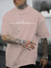 Summer men's 100% pure   sports and casual loose fit plus size letter printed comfortable round neck short sleeved T-shirt