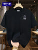 Men's summer 100 cotton fashionable casual loose solid color multi-color optional sports round neck short sleeved T-shirt top