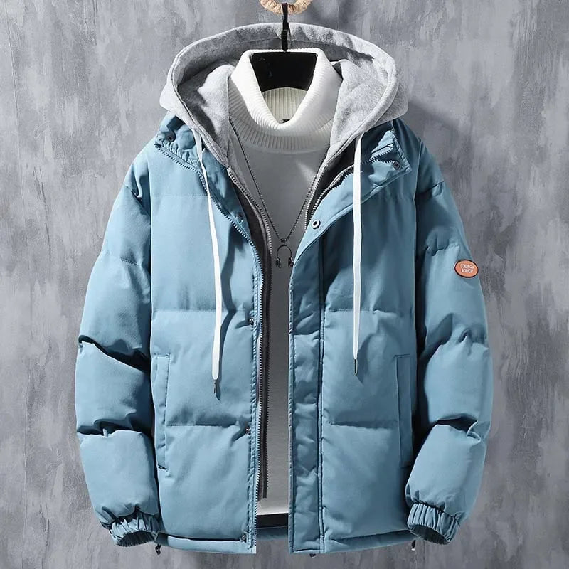 Winter Loose-fit Thickened Warm Cotton Coat Hood