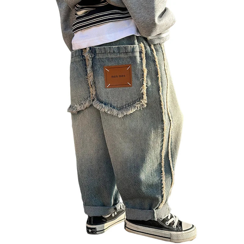 Boys Jean Pants Long Trousers Denim 2025 Vintage Spring Autumn Baby's Kids Teenagers High Quality School Children's Clothing