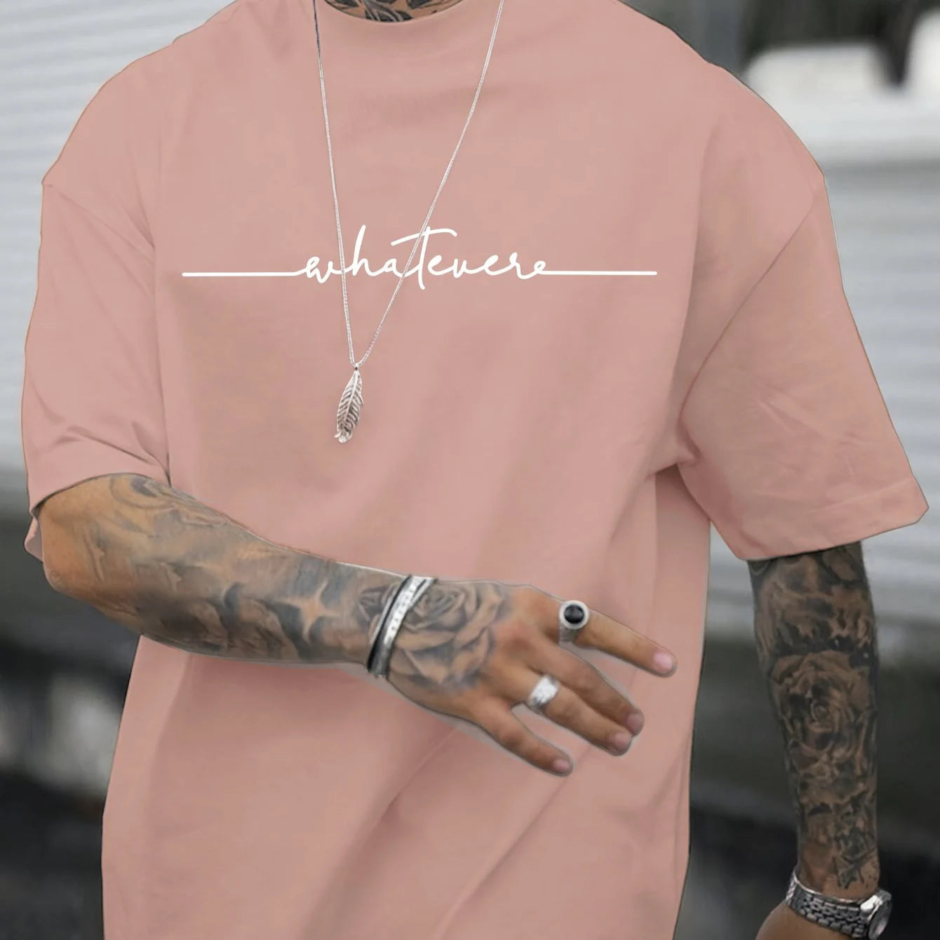 Summer men's 100% pure   sports and casual loose fit plus size letter printed comfortable round neck short sleeved T-shirt