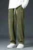 new style Men's corduroy loose European size hanging multi-functional casual straight leg pants, suitable for daily travel