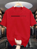 Men's summer 100 cotton fashionable casual loose plus size dream letter printed sports round neck short sleeved T-shirt top