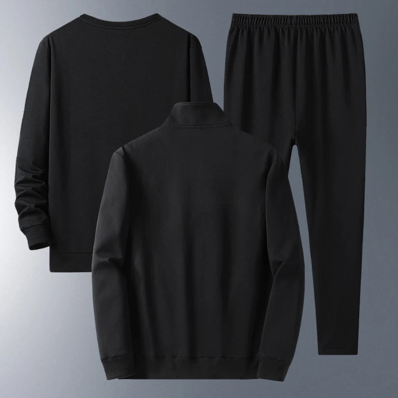 3Pcs Male Casual Loose Sets Jacket Long sleeved Tops Trousers Fashion New Autumn Winter Sweatshirt Set Outdoor Fitness Clothing
